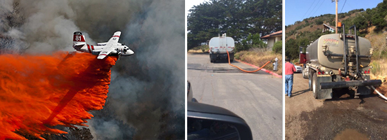 Cal Fire Responding to the Soberanes Fire<br />& Filling Water Tenders at Fire Hydrants During the Soberanes Fire